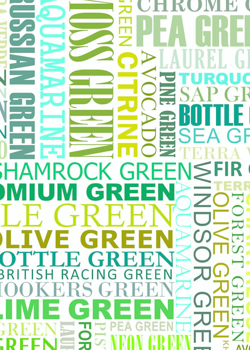 Forty Shades Of Green - Typographic Poster - Image 2