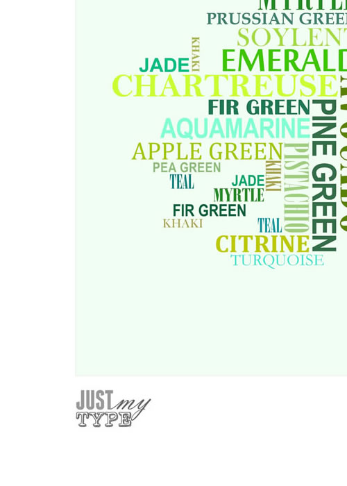 Forty Shades Of Green - Typographic Poster - Image 3